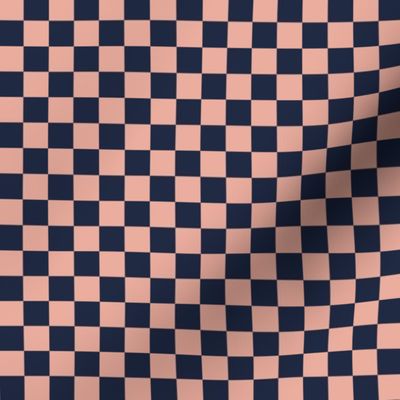 Checkered Half inch Pink and Navy