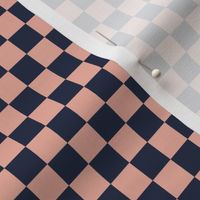 Checkered Half inch Pink and Navy