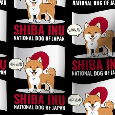 Shiba Inu Japan Flag Medium