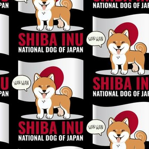 Shiba Inu Japan Flag Medium