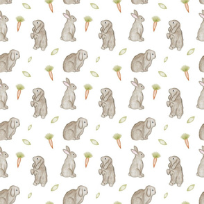 hand drawn bunnies and carrots // midi 