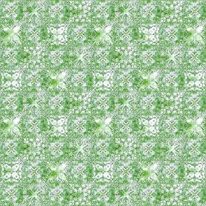 Bright Green 2 inch block Hawaiian Quilt