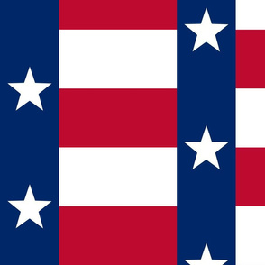 Large Lone Star Flag of Texas (Half-Drop Repeat)