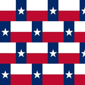 Small Lone Star Flag of Texas (Half-Brick Repeat)