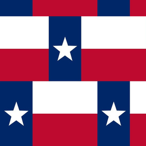 Large Lone Star Flag of Texas (Half-Brick Repeat)