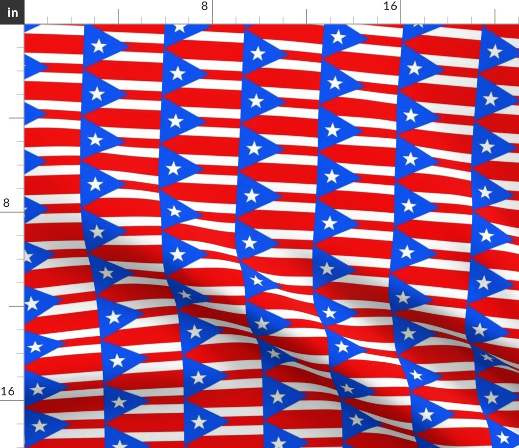 Small Puerto Rico Flags (Half-Drop Repeat)