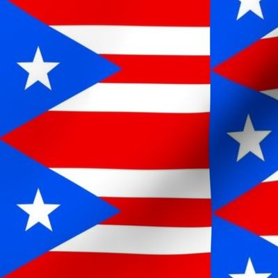 Medium Puerto Rico Flags (Half-Drop Repeat)