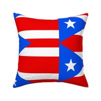 Large Puerto Rico Flags (Half-Drop Repeat)