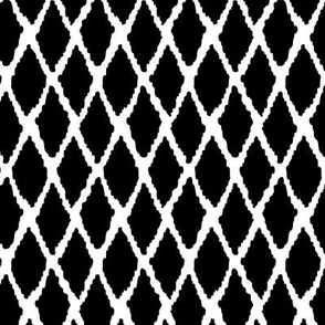 black brush stroke diamond texture on white