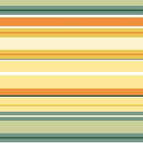 horizontal bayadere stripes yellow and green | small