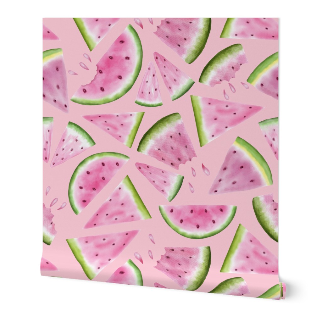 Watermelon Slices In Pink