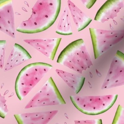 Watermelon Slices In Pink