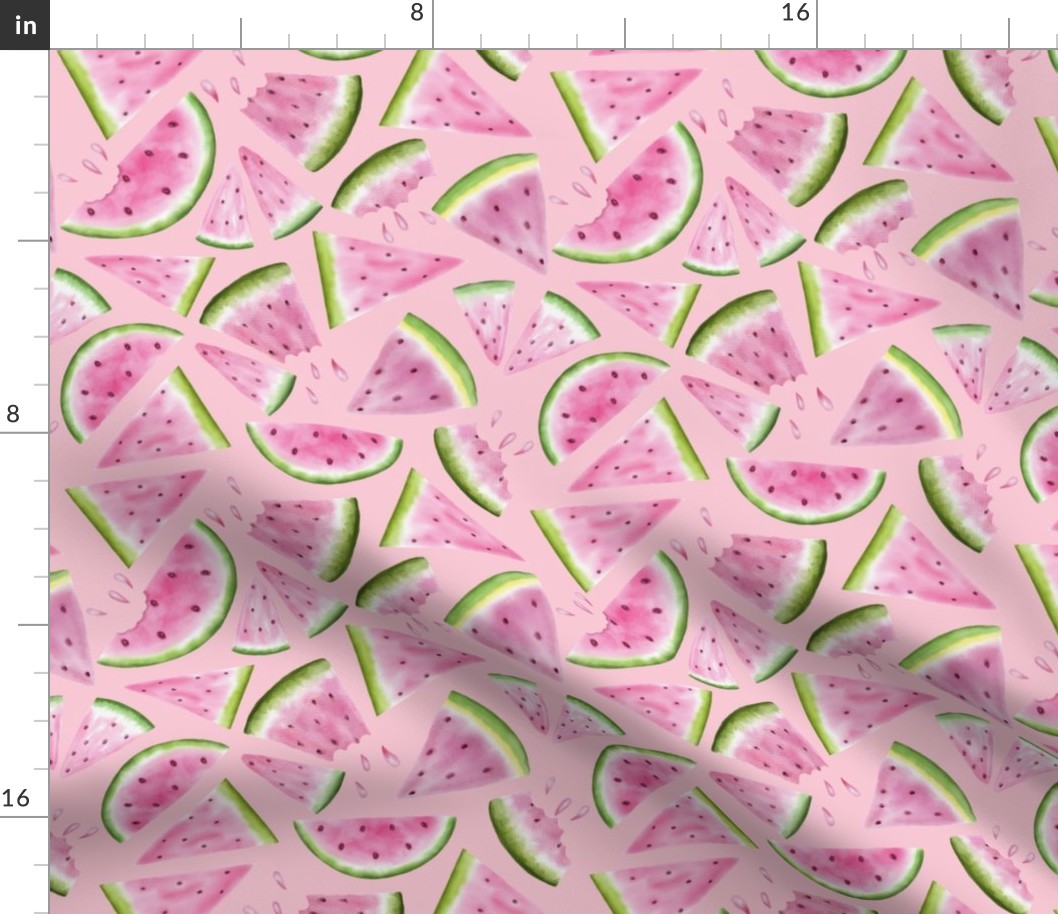 Watermelon Slices In Pink