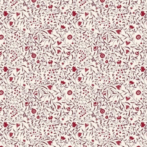 Organic Monochrome Burgundy Floral medium scale