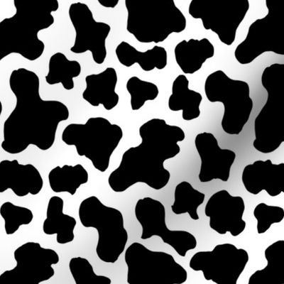 Cow print fabric - y2k trendy gen z fabric -Black