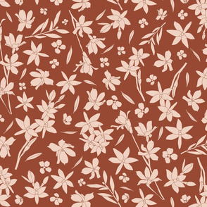Wild Orchids - Brick Red - Large