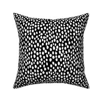 Black and white dots fabric - classic painted dots aesthetic patterns