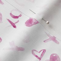 love pattern watercolor XO and hearts for saint valentines a112-6