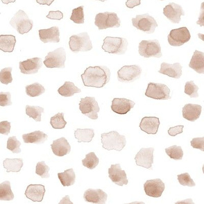 Cappuccino painterly spots - earthy watercolor minimal stains for modern home decor bedding nursery wallpaper a101-10