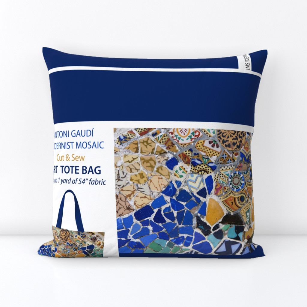 Gaudi Mosaic Tote bag Cut and Sew 1 yard panel