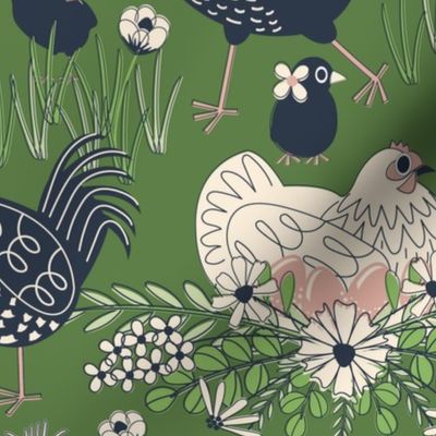 Spring Chickens // OLIVE // LARGE