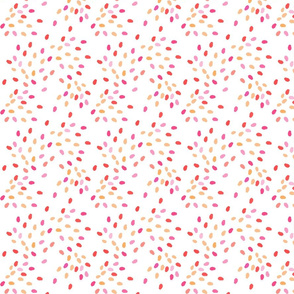 Mini Polka Dotty Spots White_Coral