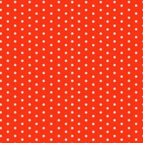 Poppy Red Pindot Print