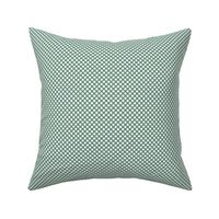 polka dots white on green small