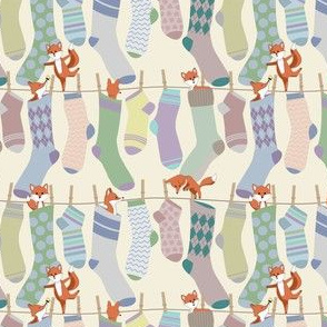 Fox In Socks Fabric, Wallpaper and Home Decor | Spoonflower