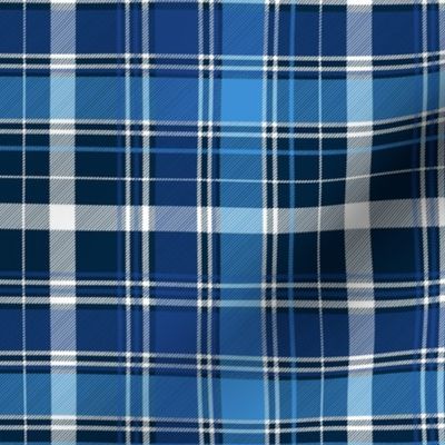 Plaid Blue Dark Blue Bright Blue Plaid Check Pattern, Plaid Tartan Scottish Kilt