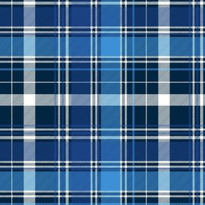 Plaid Blue Dark Blue Bright Blue Plaid Check Pattern, Plaid Tartan Scottish Kilt