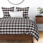 Plaid, Black White and Red, Light Grey