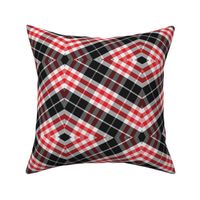 Plaid, Red  Black and White Tartan  Buffalo Plaid Check Pattern, Black and Red Tartan Diamonds