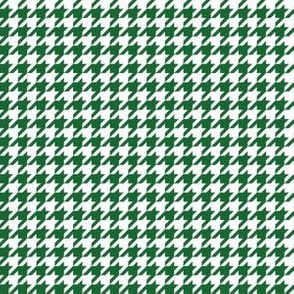 Three Eighths Inch Spruce Green and White Houndstooth Check