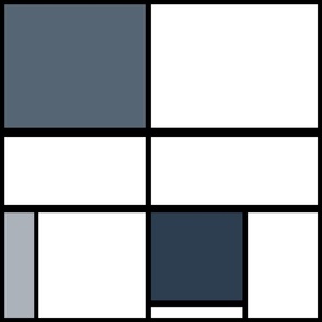 18 Inch Monochromatic Gray Mondrian Composition C Version 1