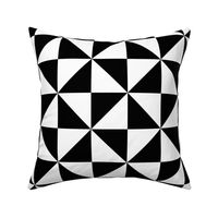 Six Inch Black and White Pinwheel Triangles