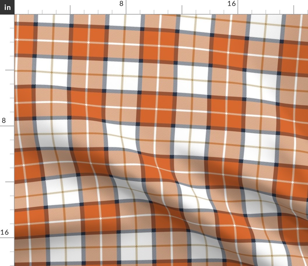 ancien, orange, vérifier, géométrique, carré, plaid, Écosse, tartan,  textile, sfaut15 Tissus | Spoonflower
