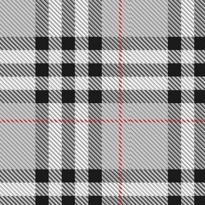 Plaid Grey Black White Red Tartan Plaid Check Pattern, Plaid Tartan Scottish Kilt
