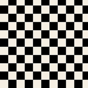 Checkerboard - Black + Off White - SMALL