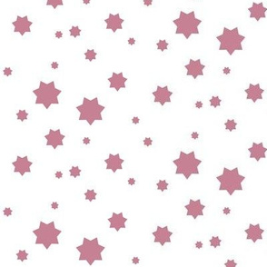 dusky pink stars