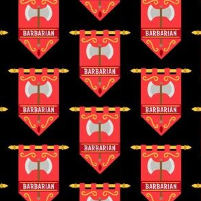 Barbarian Class Banner on Black