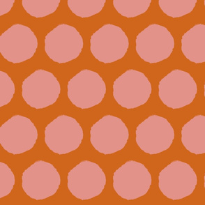 Boho Polka Dot // JUMBO // Orange // Pink