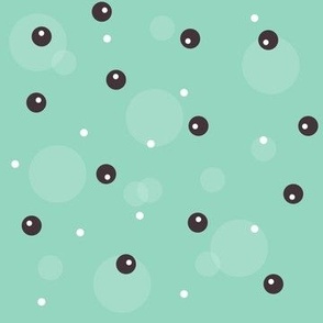 (M Scale) Boba Bubbles on Teal