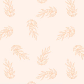 dainty foliage on barely pink