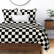 Checkerboard - Black + Off White - JUMBO