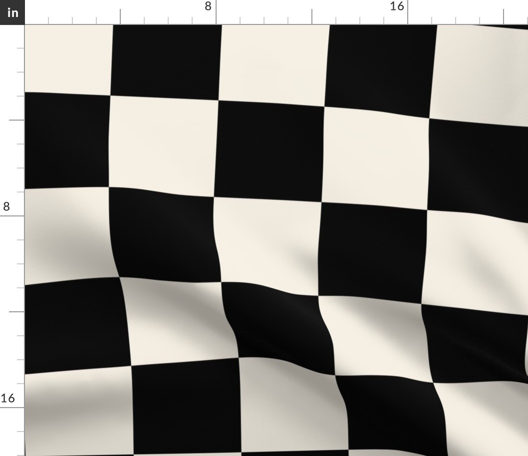 Checkerboard - Black + Off White - JUMBO