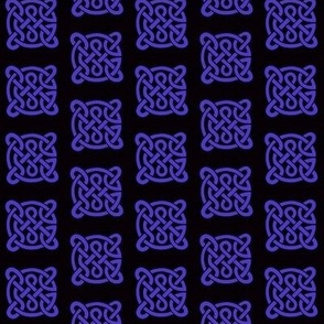 Celtic knots in purple on a black background 