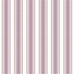 Grosgrain Stripe: Mulberry & Cream 3/4" Stripe