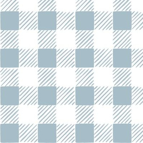 Hand-Drawn Gingham - Powder Blue