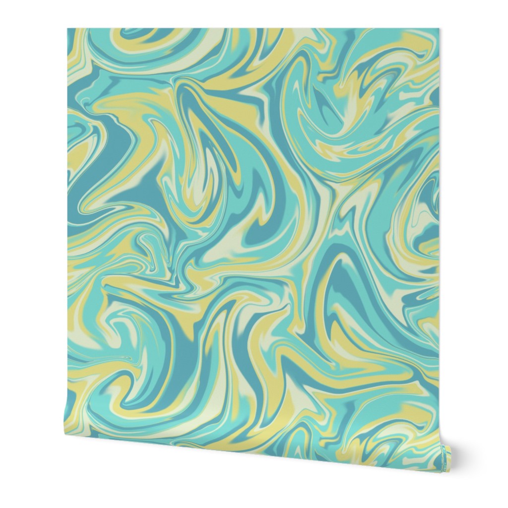 Tropical Lagoon Swirl Pattern